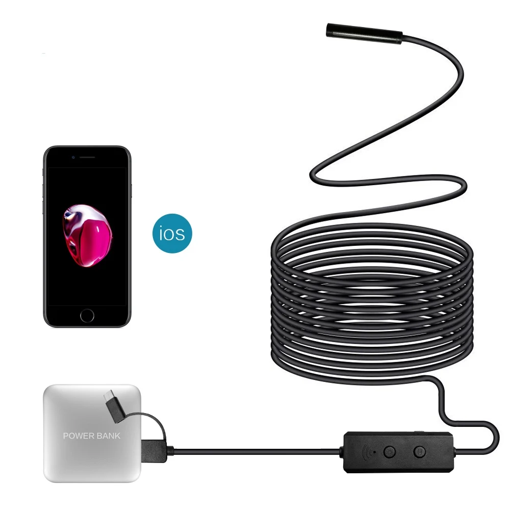 HD Waterproof IP67 720P Wireless Android Micro Mini Camera Usb Borescope Endoscope Inspection Camera