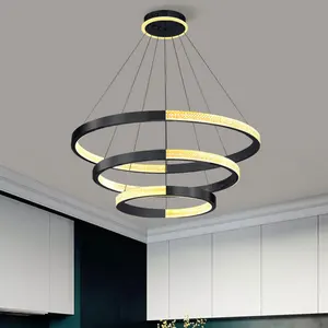 Zeal Lighting Round Hanging Lamp Hotel Modern Circle Ring Shape Circular Pendant Light