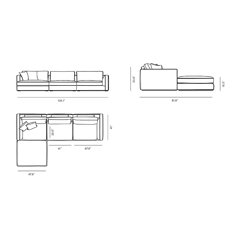 Winforce Commercial Office Vip Room Design L Shaped Corner Sofa Living Room Sofa Set Furniture U Type Design Sofa Lounge