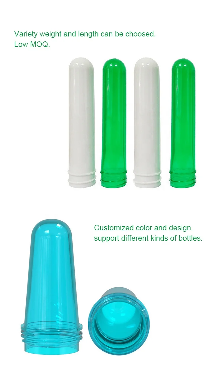 Polypropylene Preform Bottle Manufacture Pp Plastic Transparent Water/juice 75g Pet 38mm Of Preforms For Bottles
