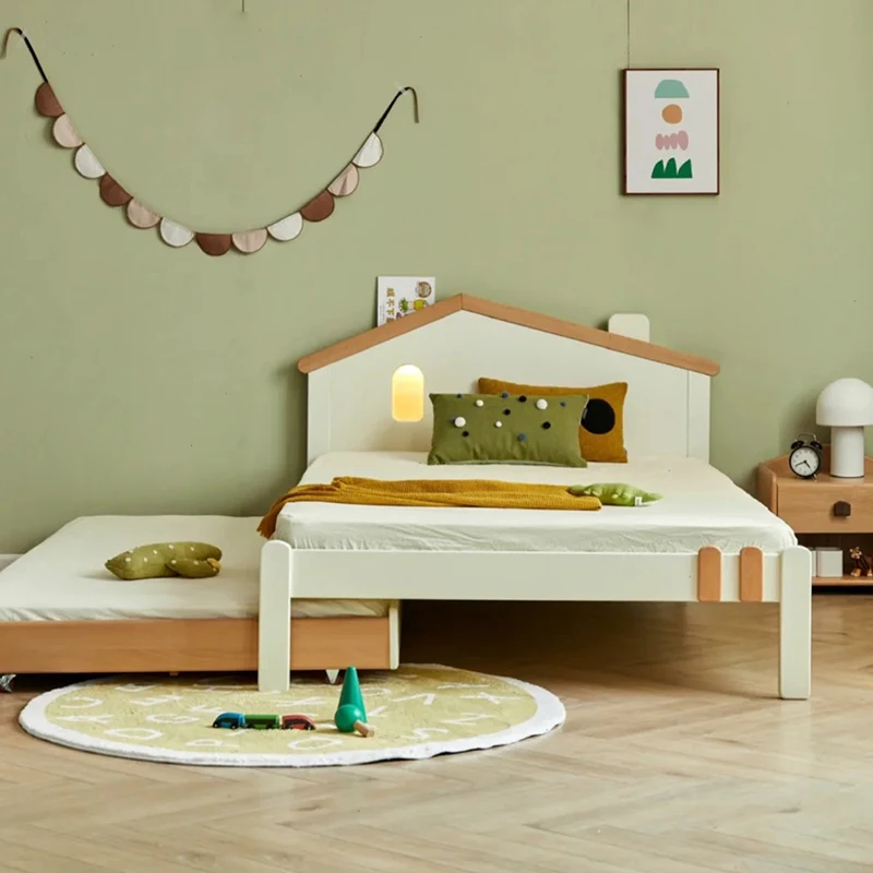Customized Modern Design Single or Double Wooden Bed for Children's Bedroom Comfortable and Soft Furniture by Manufacturer