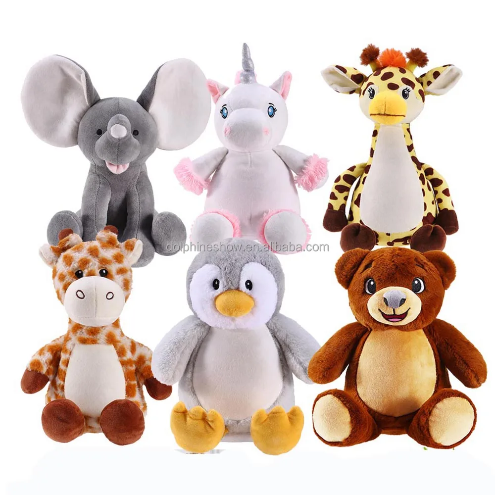 Custom Embroidery Oem Soft Blank Plush Stuffed Animal Toys Wholesale