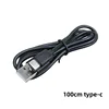 100cm Black 2-Core Copper-Clad Steel Type-C