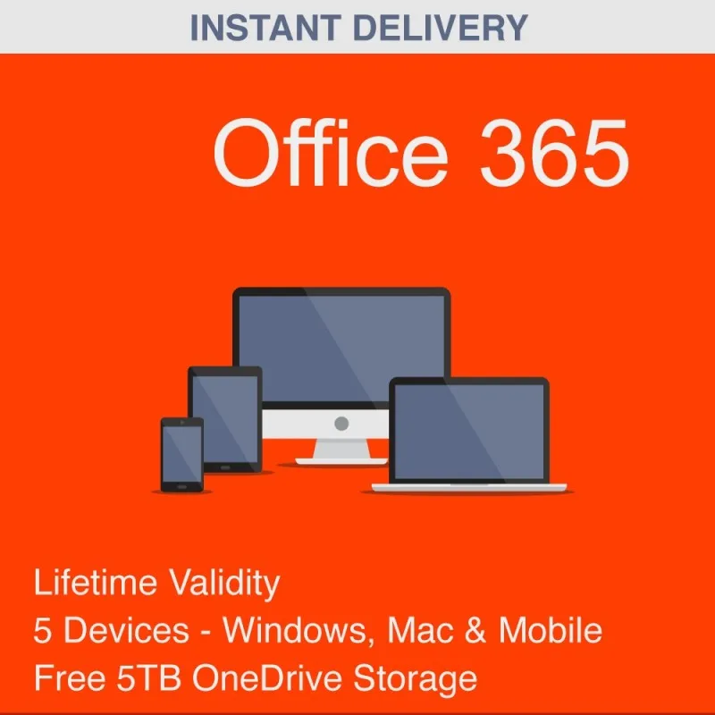100 Working Office 365 Account+password For 5 Devices Pc And Mac