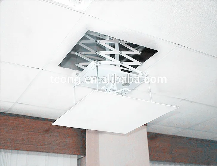 Heavy Load Motorized Projector Ceiling Mount Retractable Scissor Projector Lift Beamer Lift  with Remote for Projection Screen