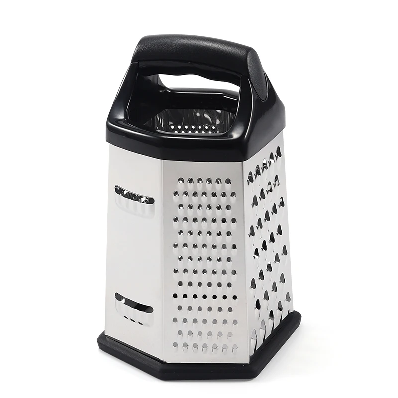 6 Sided Stainless Steel Grater With Box Cheese Grater Vegetable Cutter
