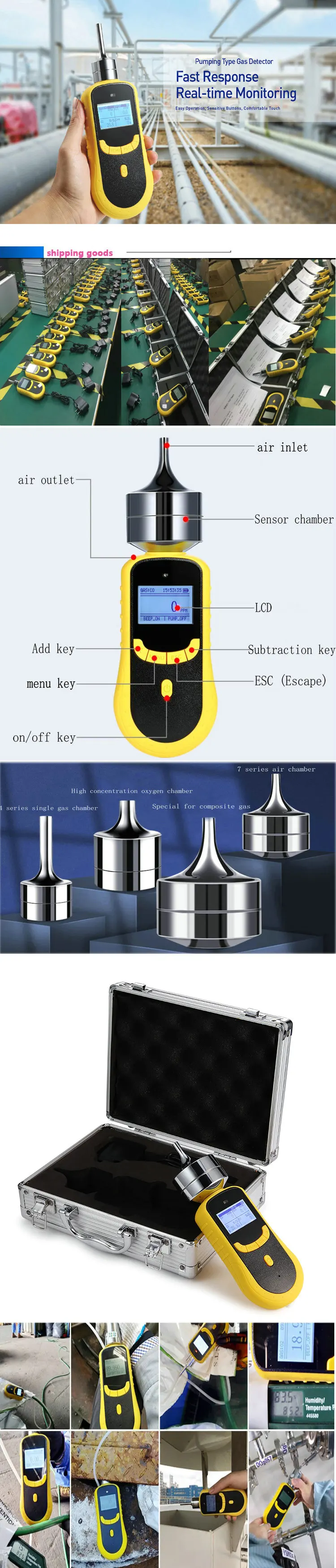 portable profession test machine formaldehyde gas detector