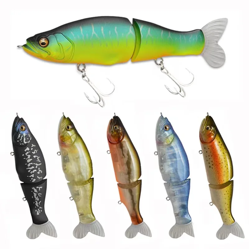 2 Section Glider Bait 135mm Multi Jointed Fishing Lure 28g Swimbait For