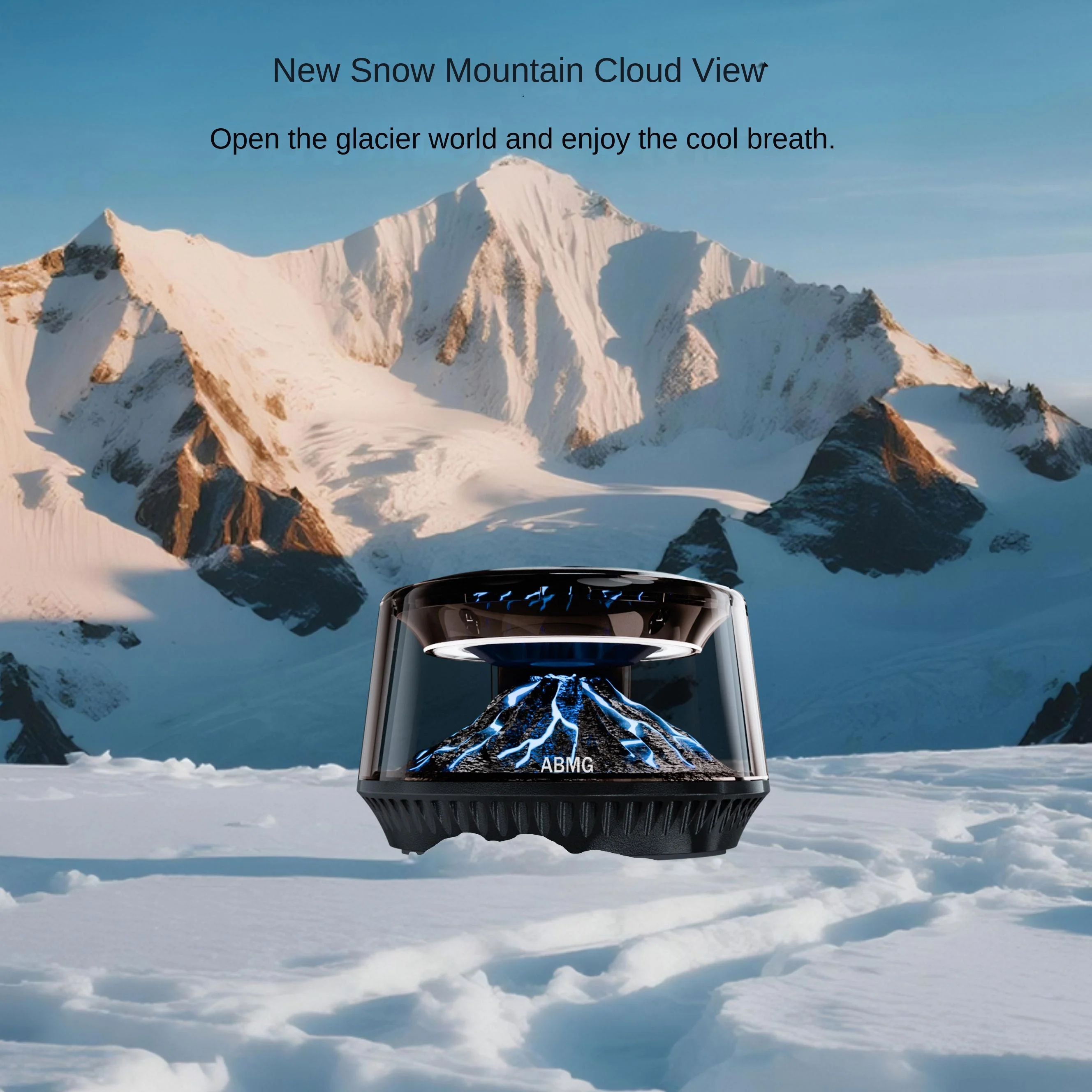 High-End Car Aromatherapy Diffuser Volcano Iceberg View Cloud Fog Decorative Interior Air Purifier for Vehicle