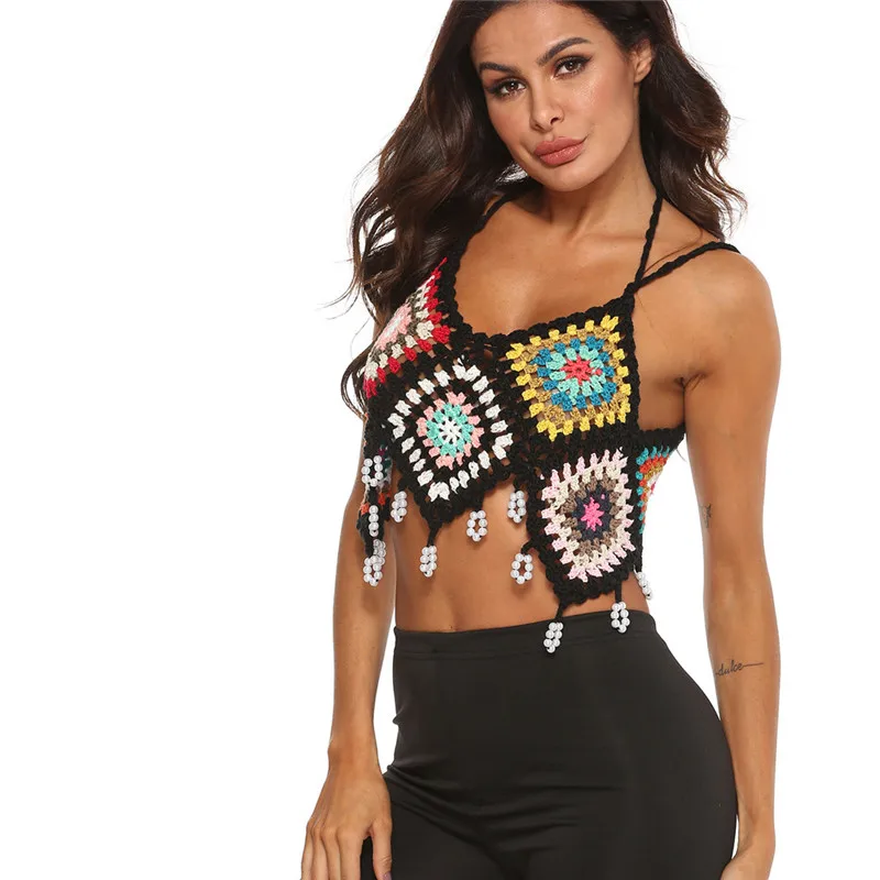 Crochet Bikini Top Halter Beach Cover 