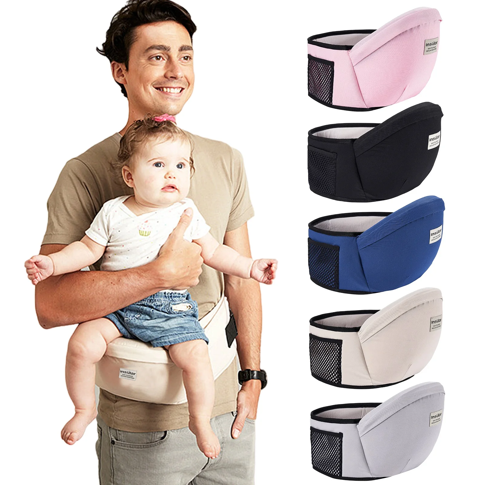 Wholesale Mothercare Ergonomic Baby Carrier Sling Wrap Kangaroo Bag with  Hip Seat for Infant Baby Newborn to Toddler