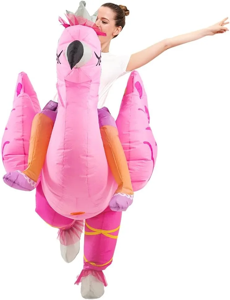 open lace back dress Adult Women's Pink Flamingo Costume | Cosplay Costume main image 0