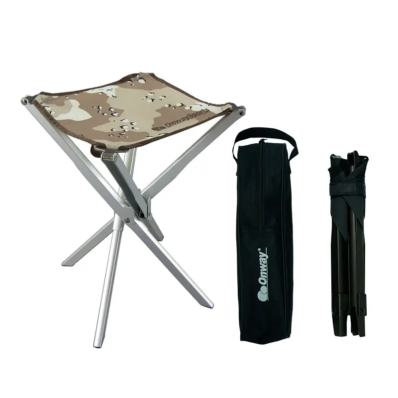 Onwaysports Portable Aluminum Camping Stool Foldable Aluminum Camp