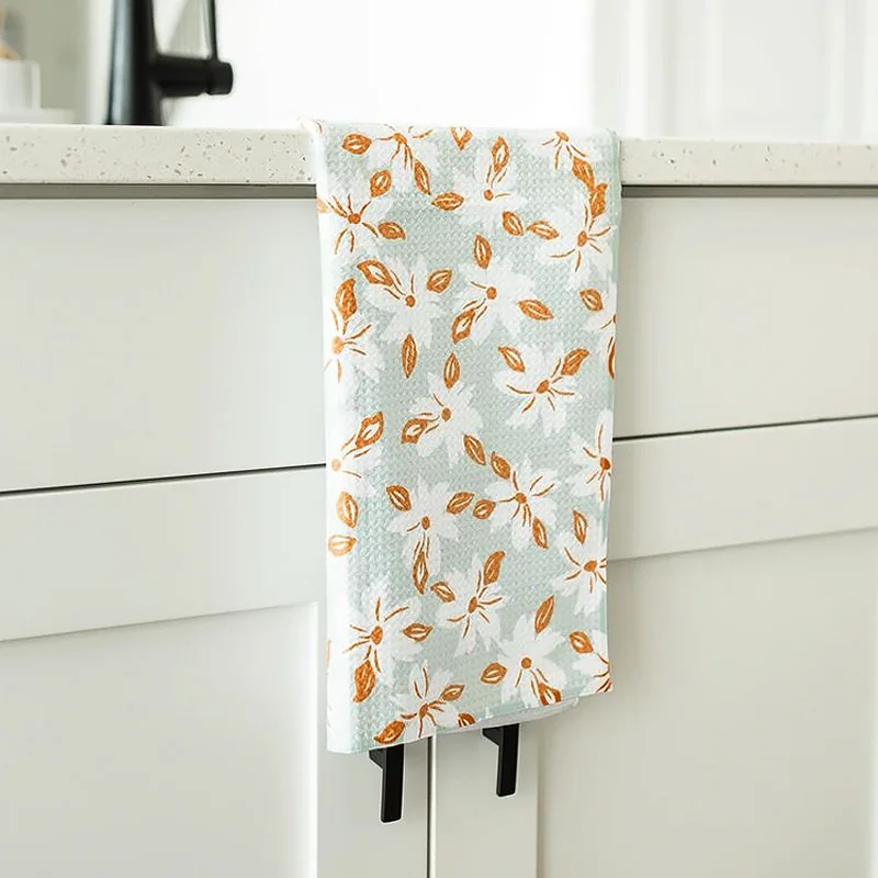 Microfiber Utensils Fiber Reactive Print Waffle Kitchen Towel