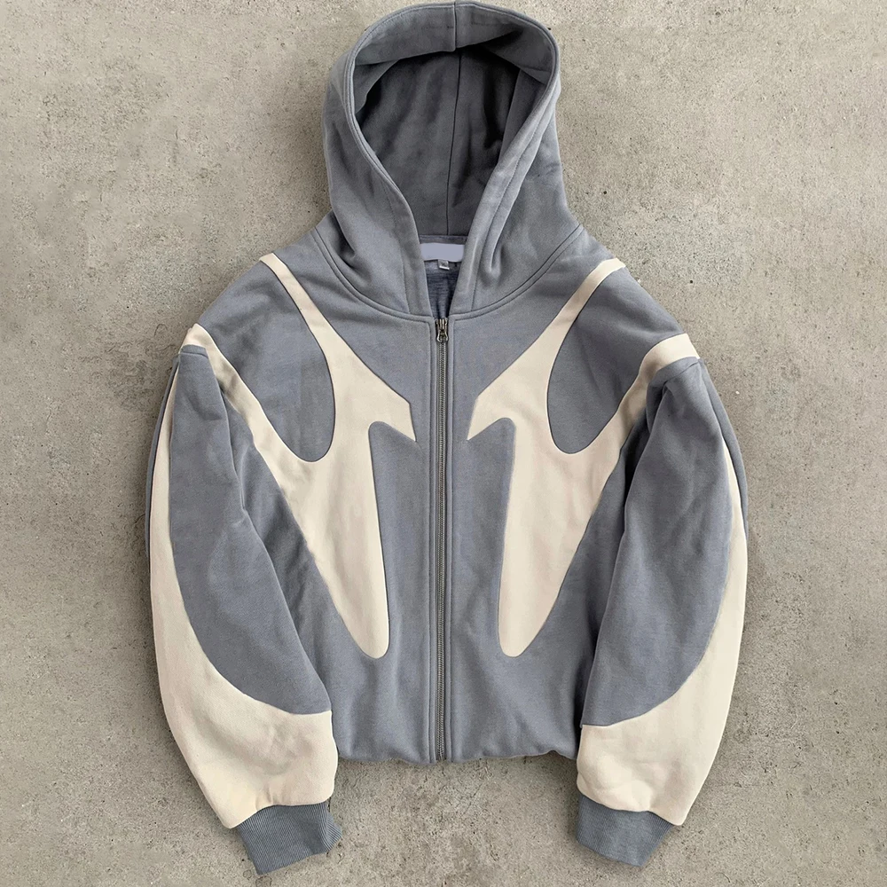 Oversize Pullover Men's Washed Hoodie Y2K Vintage Sweatshirt Basic