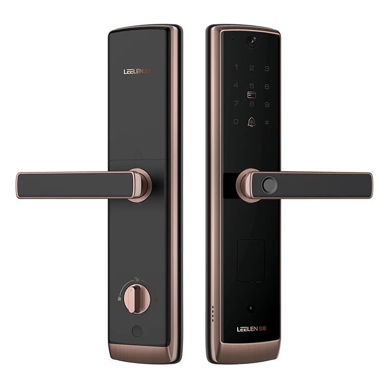 LEELEN Face Recognition Handle Intelligent Electronic Magnetic Security Fingerprint Keyless Smart Door Lock