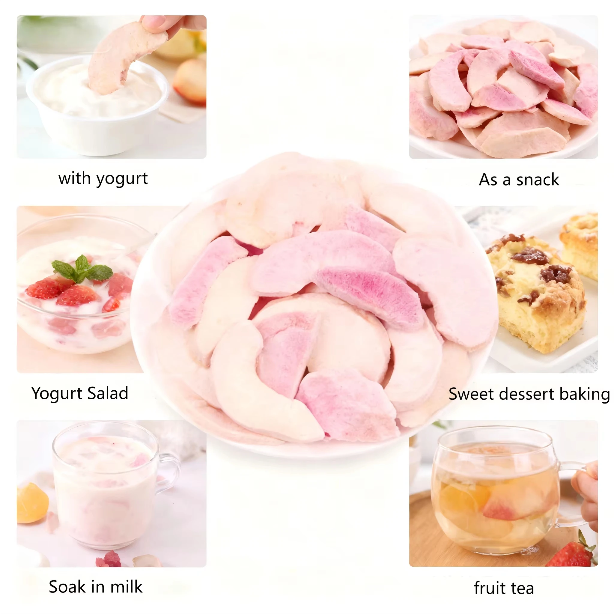 China Freeze Dried Peach Slices Factory | Bulk Wholesale Hcaabd215cde74472abcad93b63887bddP