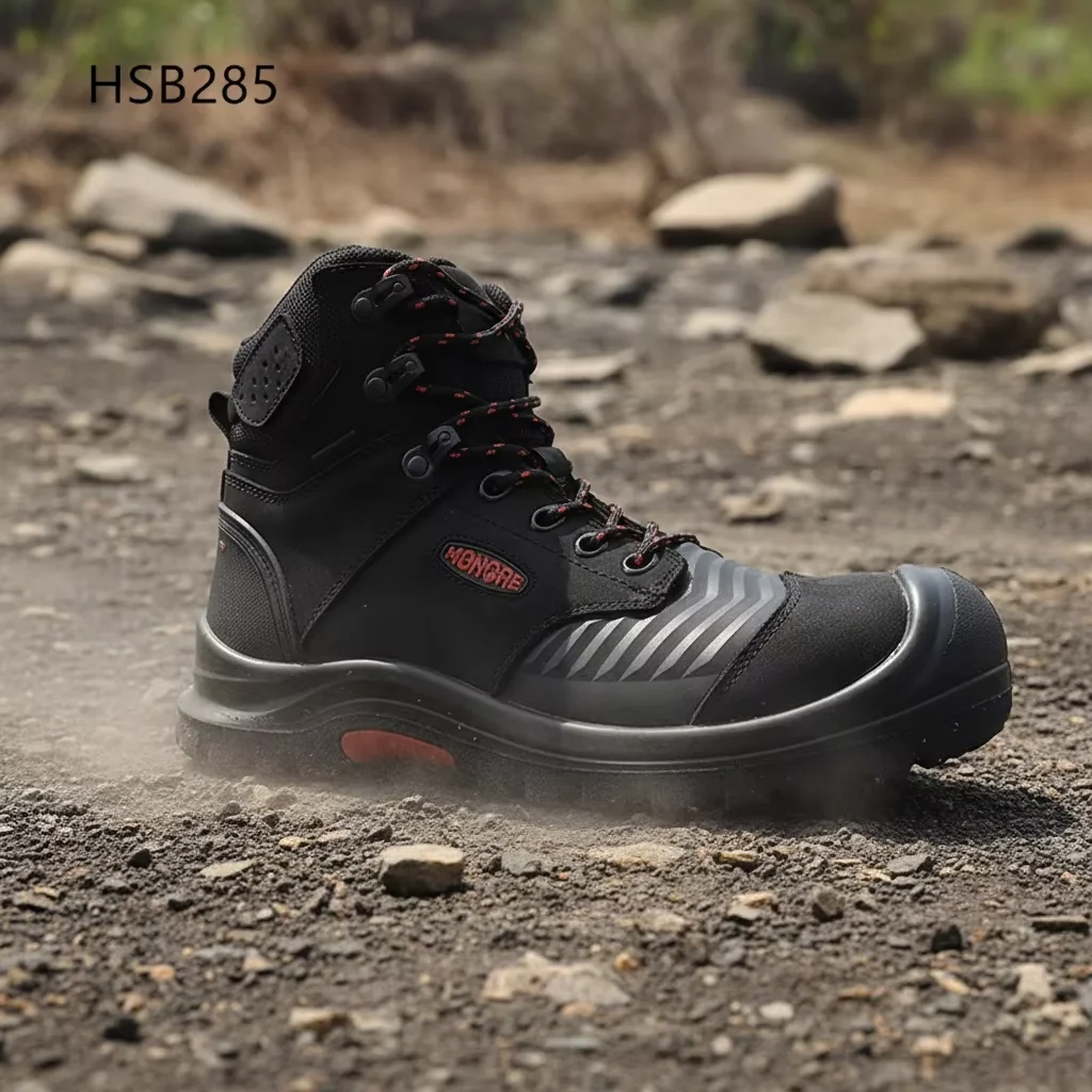 LXG,varied Terrain Best Quality Nubuck Leather Anti-hit Safety Boots Stamping Press Sturdy Support Security Footwear HSB285