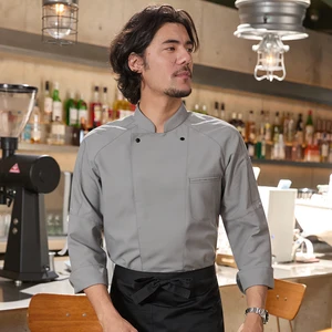 ChuYiBang Long Sleeve Kitchen Catering Clothes for Hotel Bar Autumn Winter Western Restaurant Hot Pot Kitchen Uniforms