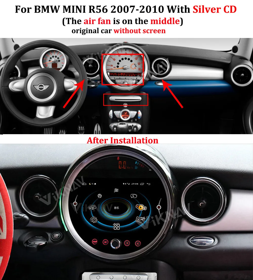 BMW Mini Cooper R56 R60 Din Android 10 Car Radio CarPlay