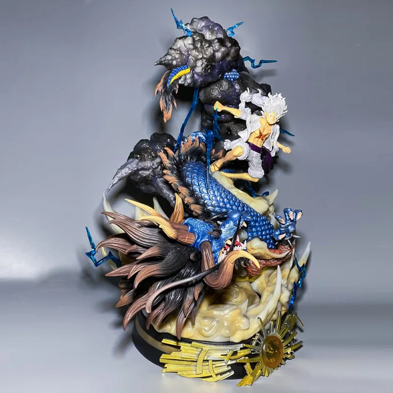 Xm 57.5cm One Pieced Anime Figure Kaido Gk Luffy Gear 5 Lamp With Light ...