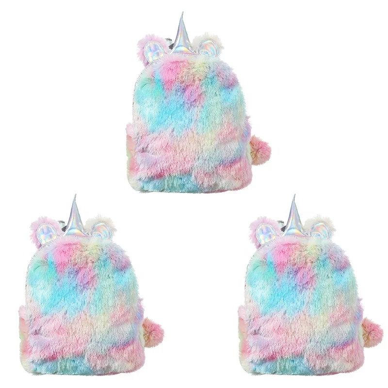 fluffy unicorn school bolsa