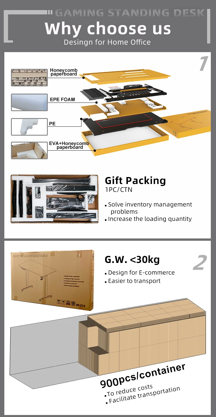 Icockpit Factory Price Home Office Sit Stand Desk Elegant Workspace Electric Height Adjustable Standing Desk with Black Frame