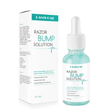 Private Label  Hair Preventing Bumps Acne Removing Serum Redness Dark Spots Reducing Dead Skin Exfoliating razor Bump Sollution