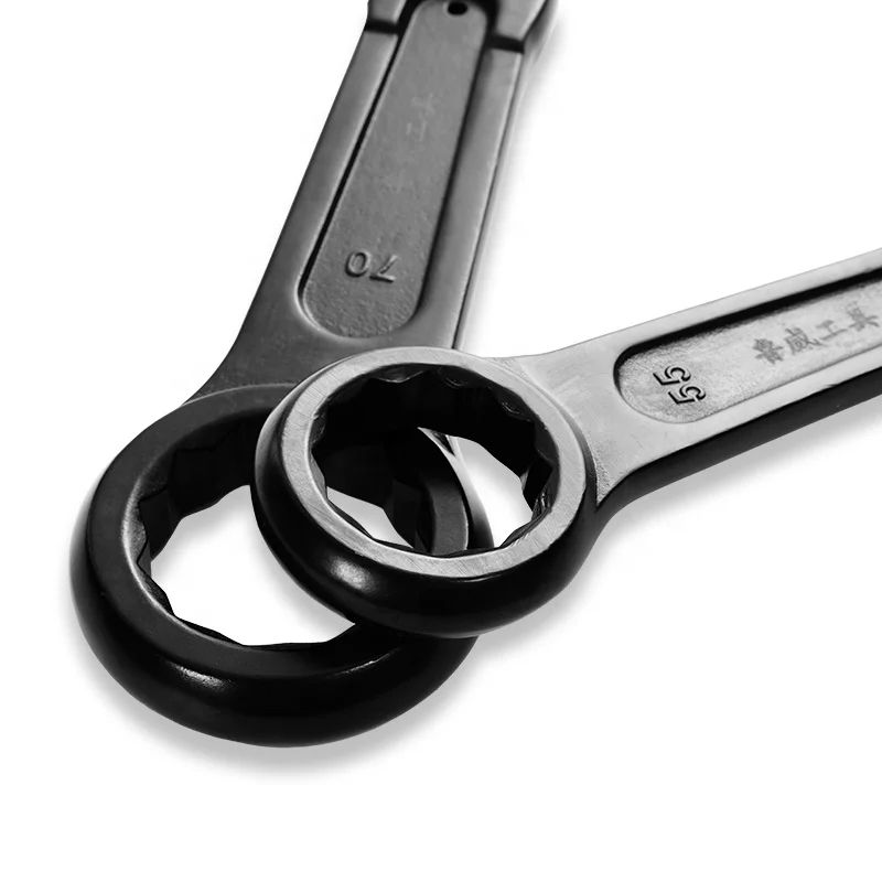 OEM Drop-Forged 24Mm to 125Mm Hammer Impact Box Single Open End Ring Slogging Wrench Spanner