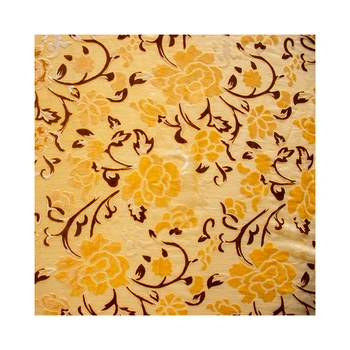 Nylon 23% nylon 77% viscose gold leather multicolored rotten flower fabric Customizable BJS1069JB006