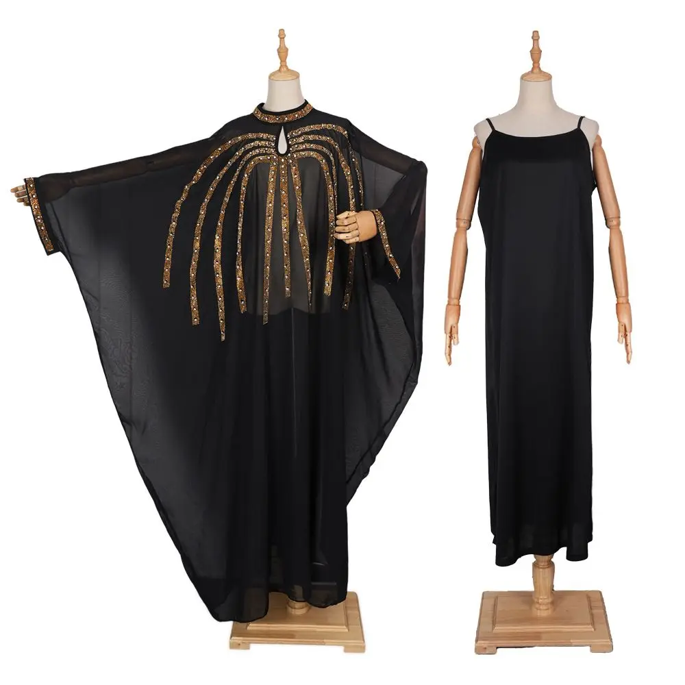 black gold dress malaysia SHEIN Lady Bow Embellished Gold And Black Dress Slim And Elegant Women's Dress