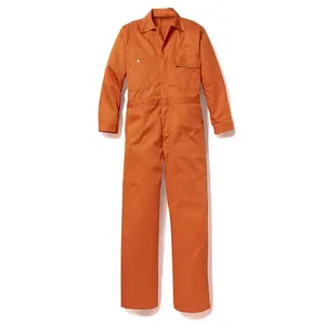 OEM&ODM Polyester Cotton Work Wear Worker Overall Clothes Road Construction Industrial Reflective Coverall Uniform Workwear