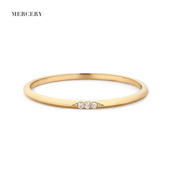Mercery Jewelry Latest Style Popular Ring Designs Simple And Stylish Very Popular Diamond Ring 14K Solid Gold Ring