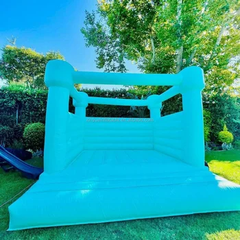 Commercial Inflatable Blue Bounce House Kids Inflatable Party Jumping Castle Outdoor Inflatable Wedding Bouncer For Event