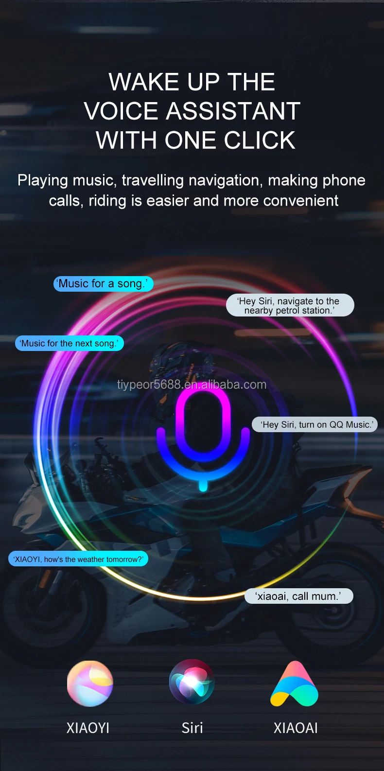 product tiypeor motorcycle helmet intercom bluetooth headset with music sharing feature stylish for riders and lovers-6