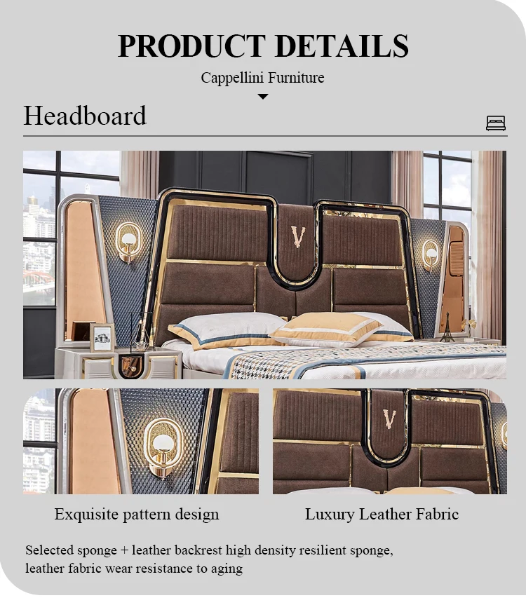 2023 New Design King Size Wooden Double Bed Cheap Modern Home Master