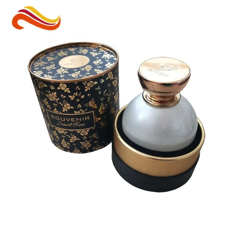 Круглая цилиндрическая Подарочная коробка, картонная упаковка для ароматов, картонный контейнер для упаковки парфюмерных бутылок