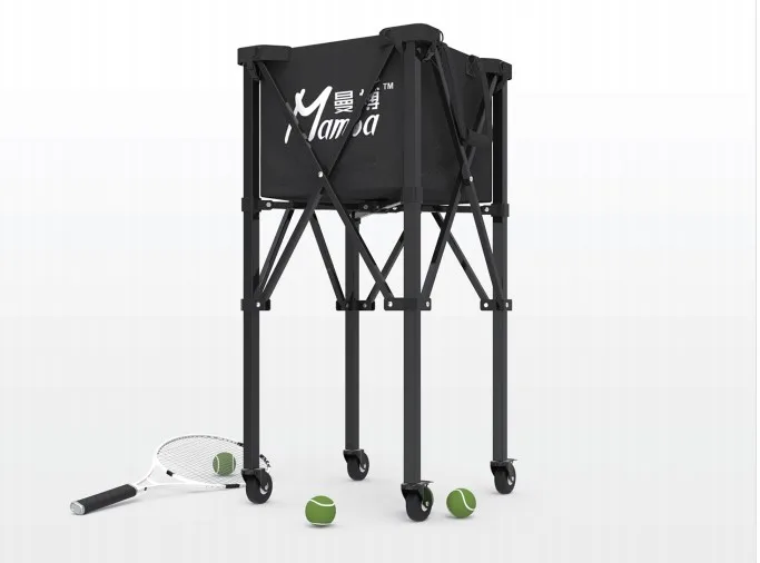 Aluminum Alloy Canvas ABS Portable Ball Cart and Tennis Ball Cart for Training Ball Cart Tennis