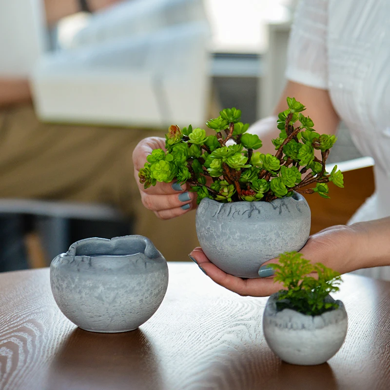 Greenship Handmade Noble And Elegant Indoor Small Resin Succulent