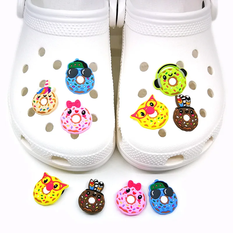 Hybkuaji Doughnut Croc Pvc Shoe Lace Decoration Charms Custom Wholesale