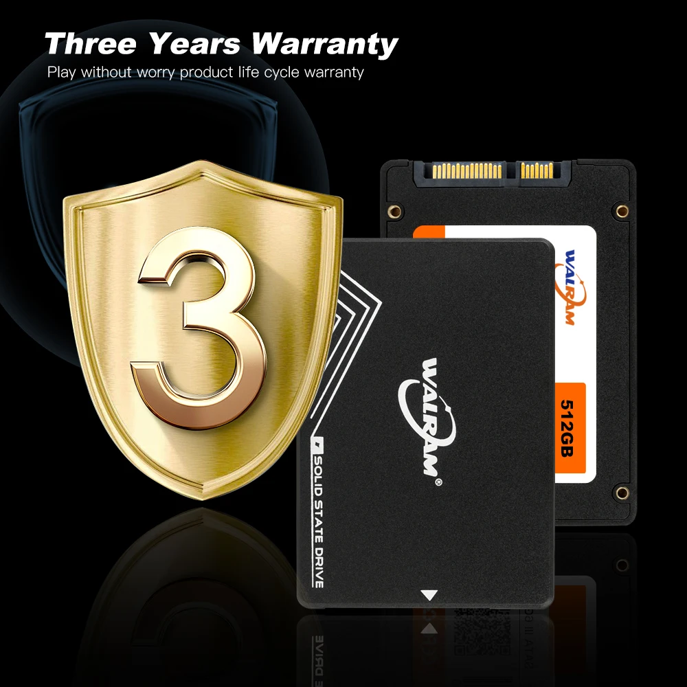 Hot Selling Walram 64GB to 2TB SSD SATA III Internal Solid State