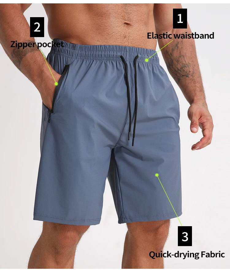 High Elastic Mens Running Shorts Nylon Workou Jogger Sweat Shorts For