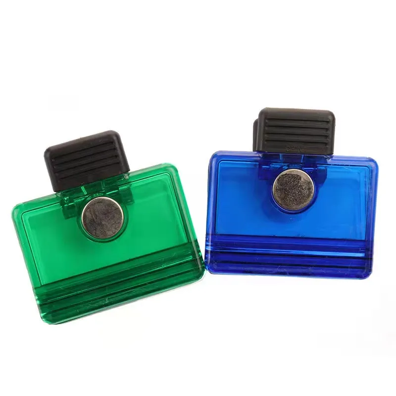 Прямоугольный магнитный зажим для холодильника, канцелярские товары с индивидуальным логотипом, прозрачный прочный пластиковый офисный магнитный зажим типа крокодил