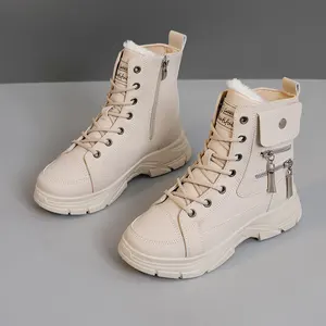 W2579 Women's Winter Fashion Boots Ankle Height Lace-Up Styles Waterproof Breathable Flat Heel Winter Boots