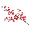 90cm long, three-pronged red plum blossom