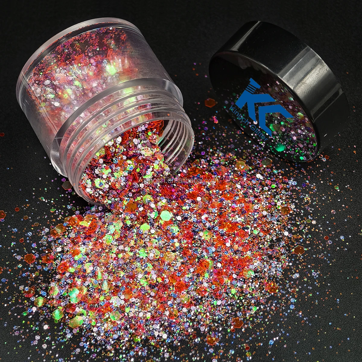 product bright and colorful white red sliver blue purple green hot girl body glitter mix chunky glitter for halloween resin nail hair-6