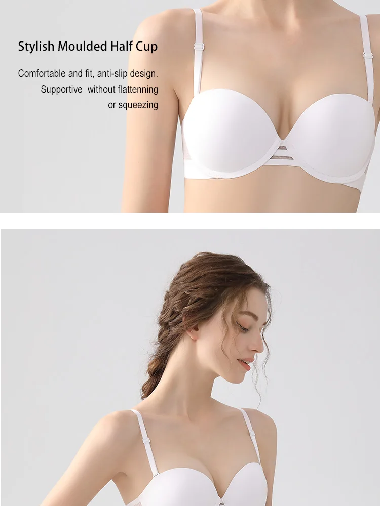 Half Cup Magic Bra Conceal Lift Pushup Bra Beautiful Invisible Seamless