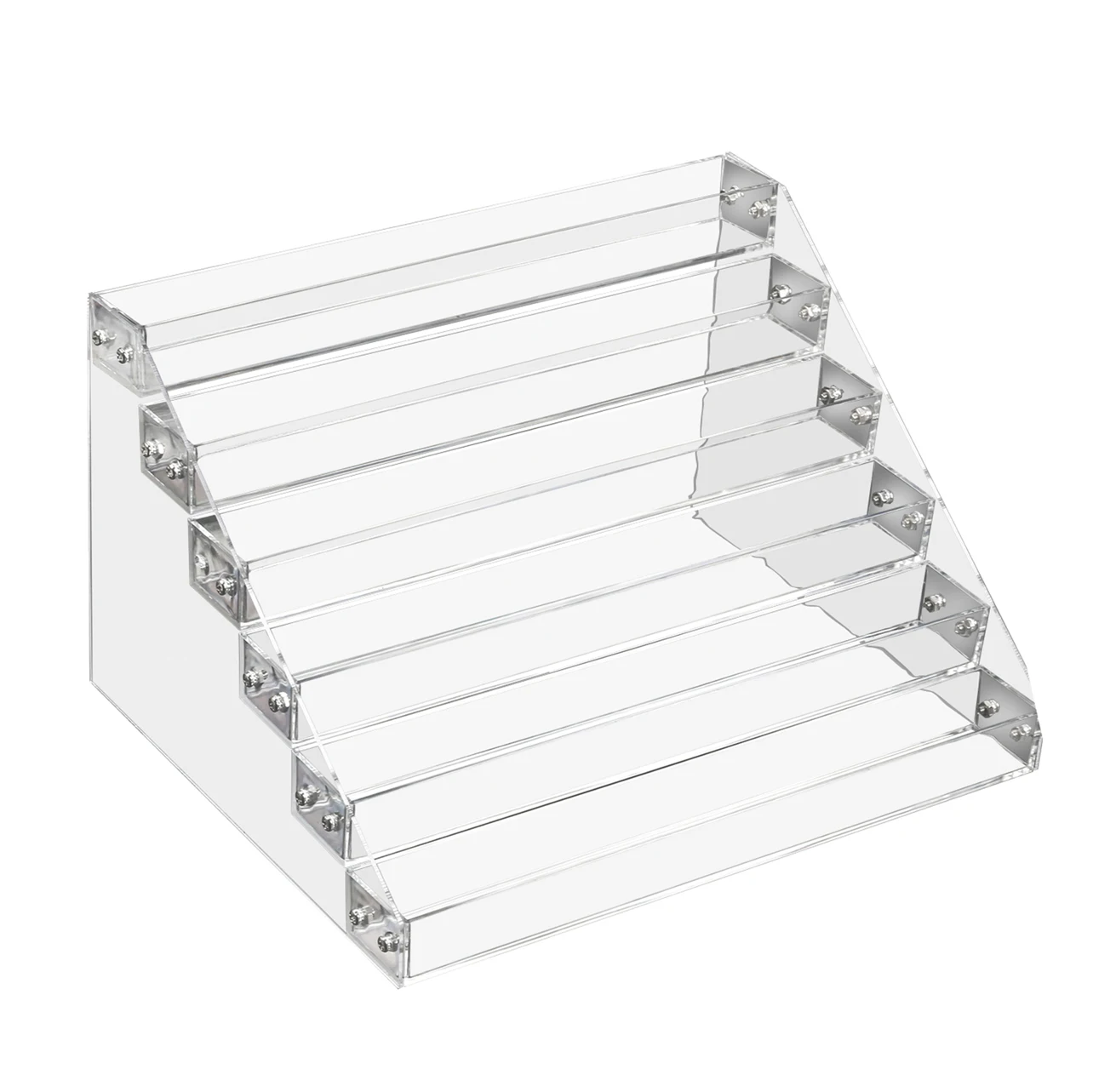 Desktop Transparent Acrylic Skincare Organizers Cosmetics Nail Polish Display Rack Makeup Clear Acrylic Display Stand