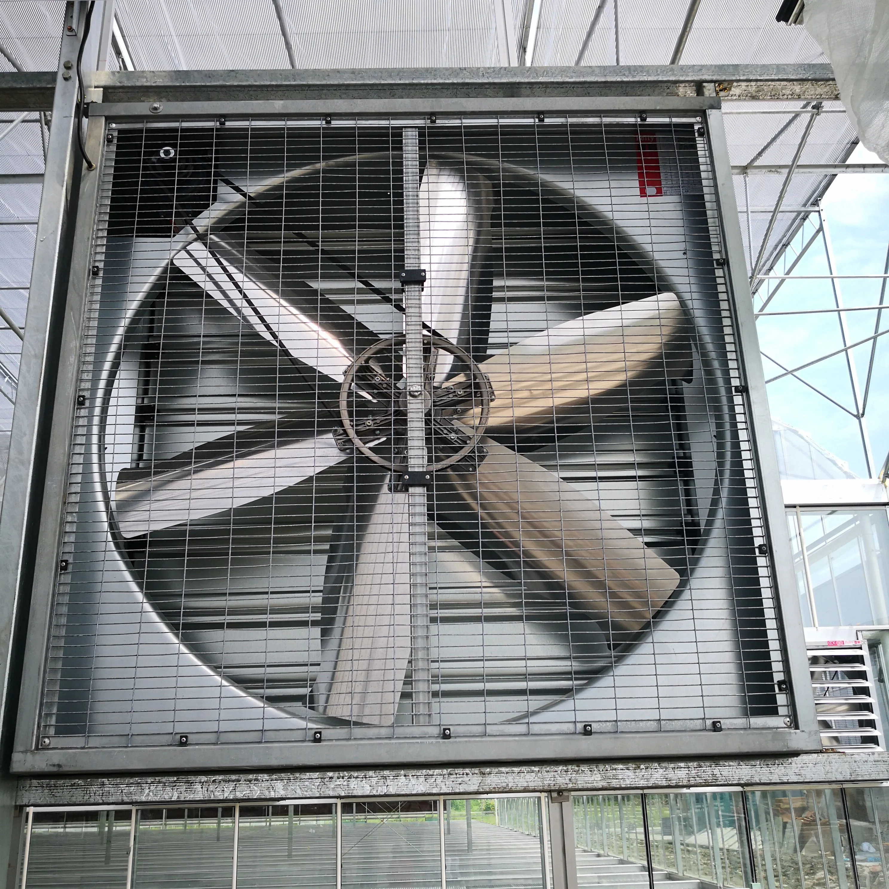 尖顶屋顶玻璃温室9.6米宽度用于幼苗