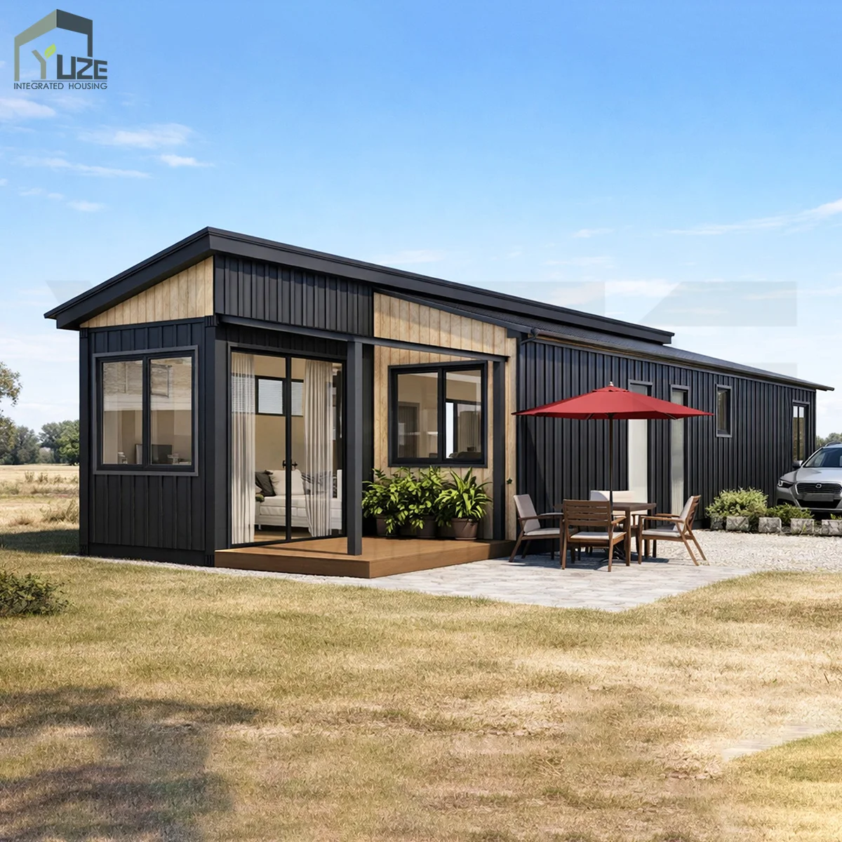 Luxury Design Custom Layout Fully Equipped Prefabricated 2*40FT Modular Shipping Container Villa House for Living